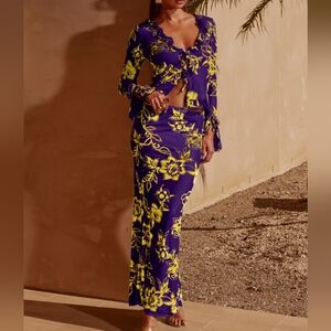 Zaida Maxi Skirt- Voilet